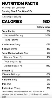 Bobo's Peanut Butter Chocolate Chip Oat Bites (30 Count)