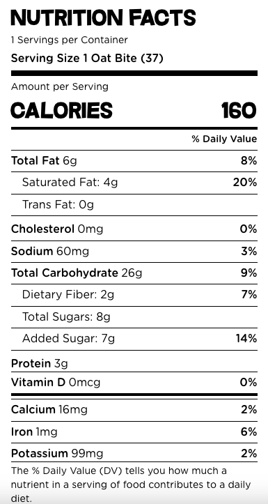 Bobo's Peanut Butter Chocolate Chip Oat Bites (30 Count)