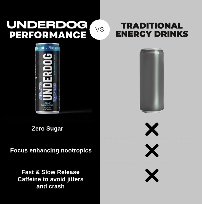 Underdog Performance Drink – Blue Raspberry (24 Cans)