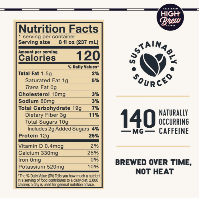 High Brew Creamy Cappuccino 8 oz (12 Cans)