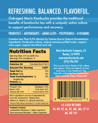 Original Oak Aged Kombucha (60 Bottles)