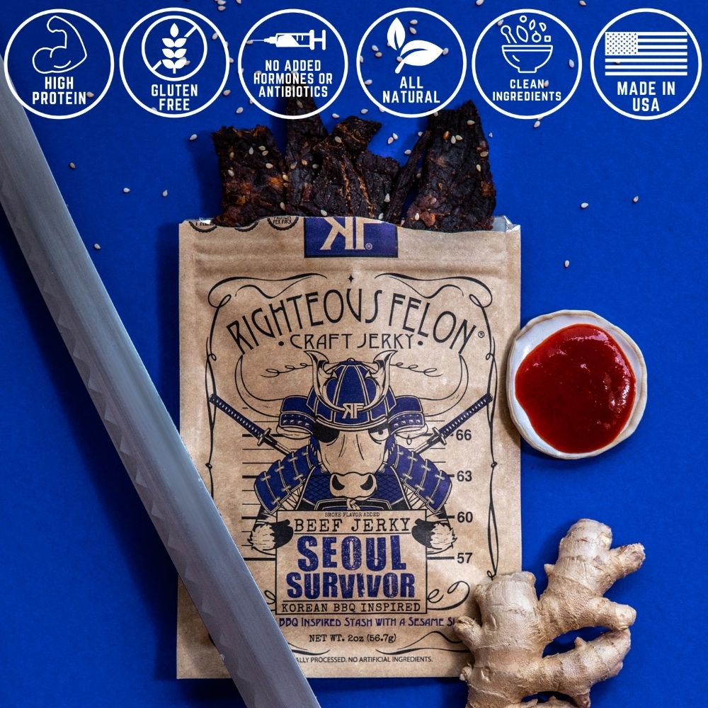 Righteous Felon Seoul Survivor Beef Jerky 2oz (8ct)