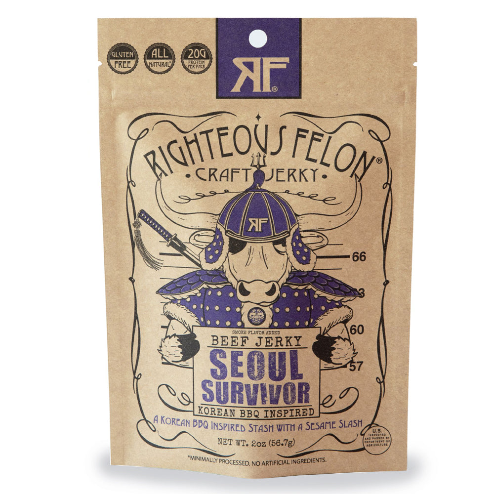 Righteous Felon Seoul Survivor Beef Jerky 2oz (8ct)