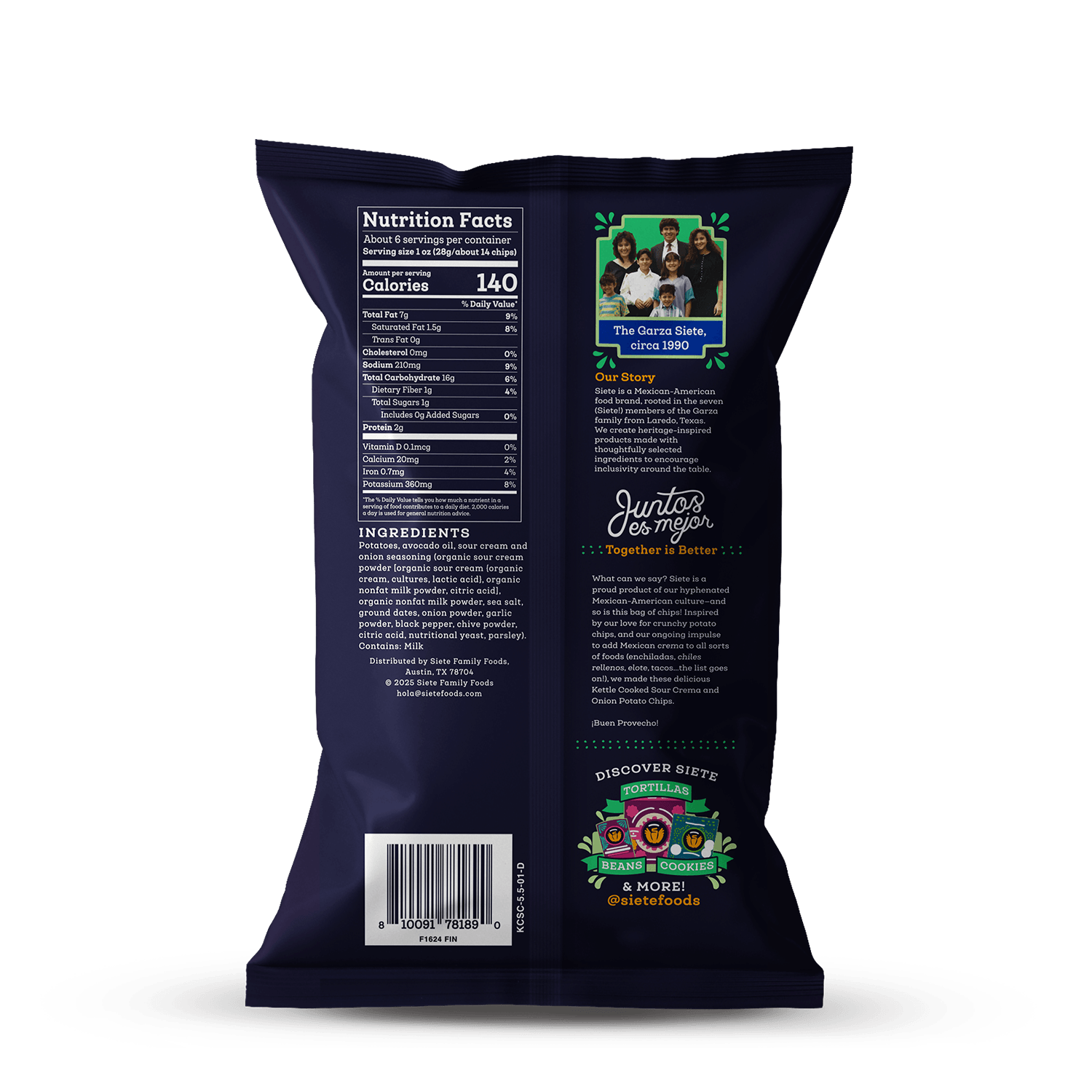 Sour Crema & Onion Kettle Cooked Potato Chips - 24 bags