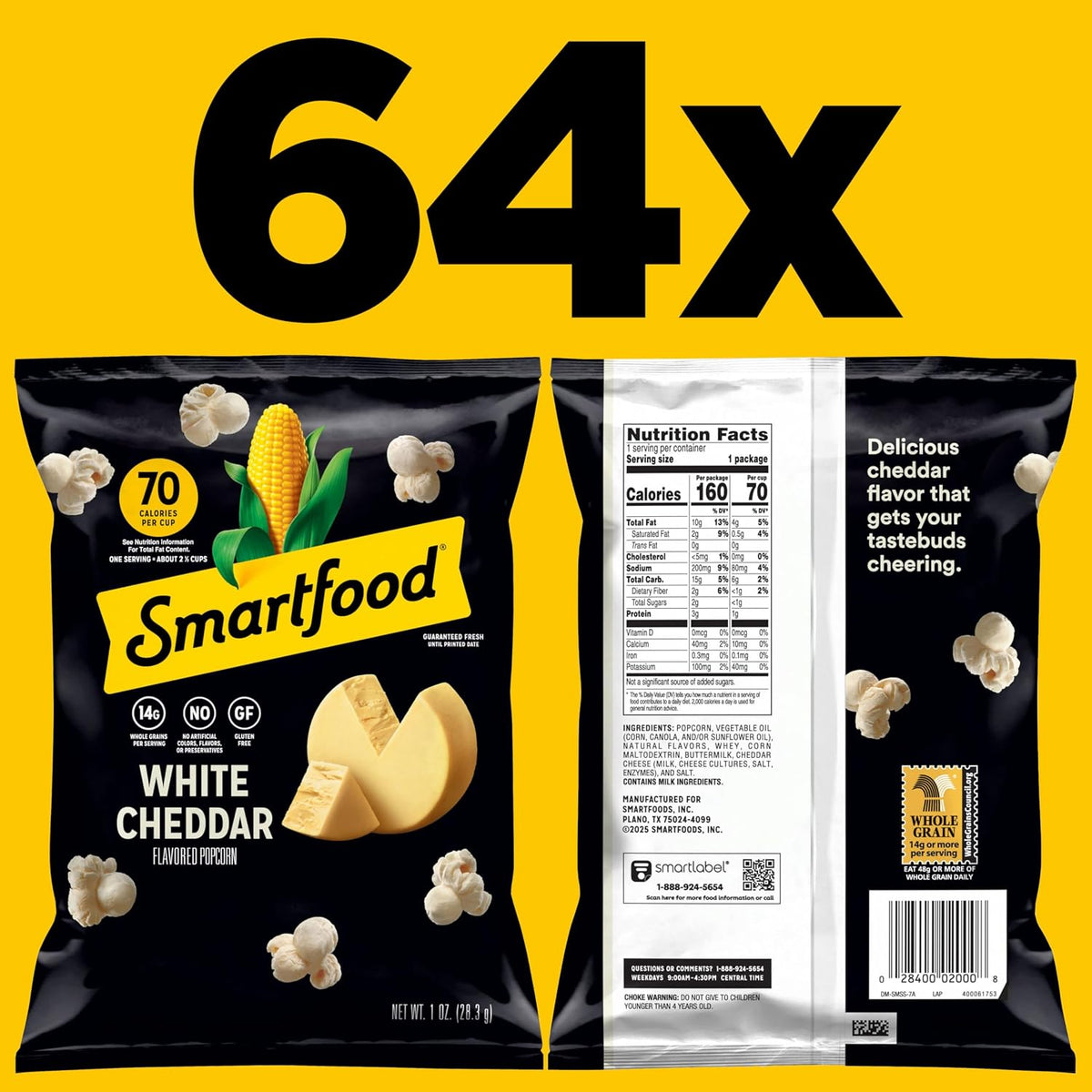 Smartfood White Cheddar Popcorn 1oz (64ct)