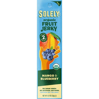 Solely Organic Mango Blueberry Fruit Jerky Strip 0.8oz (12ct)