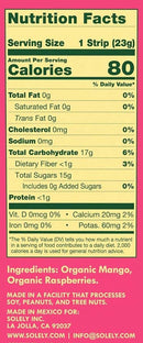 Solely Organic Mango Raspberry Fruit Jerky Strip 0.8oz PS (12ct)
