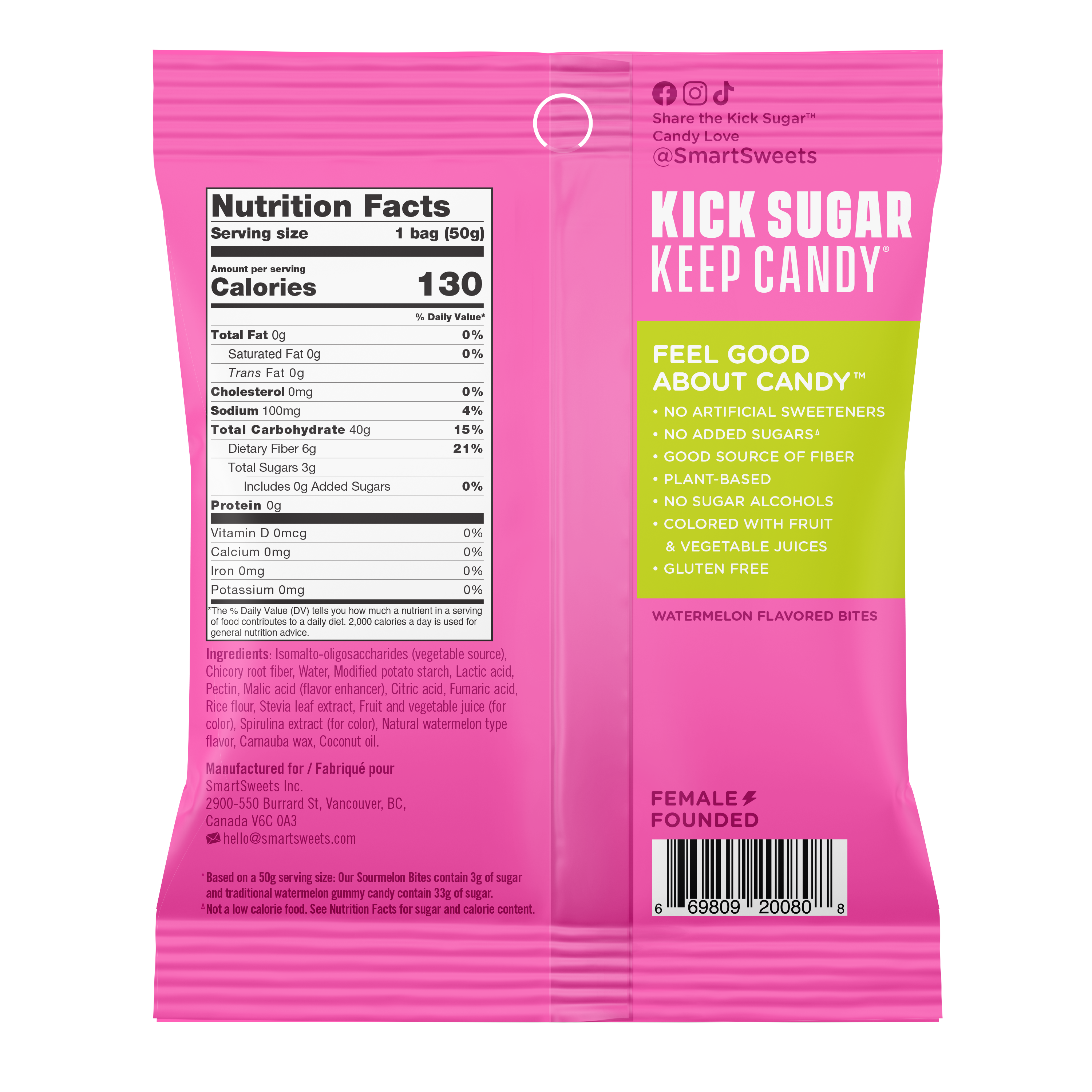 SmartSweets Sourmelon Bites 1.8oz (12ct)