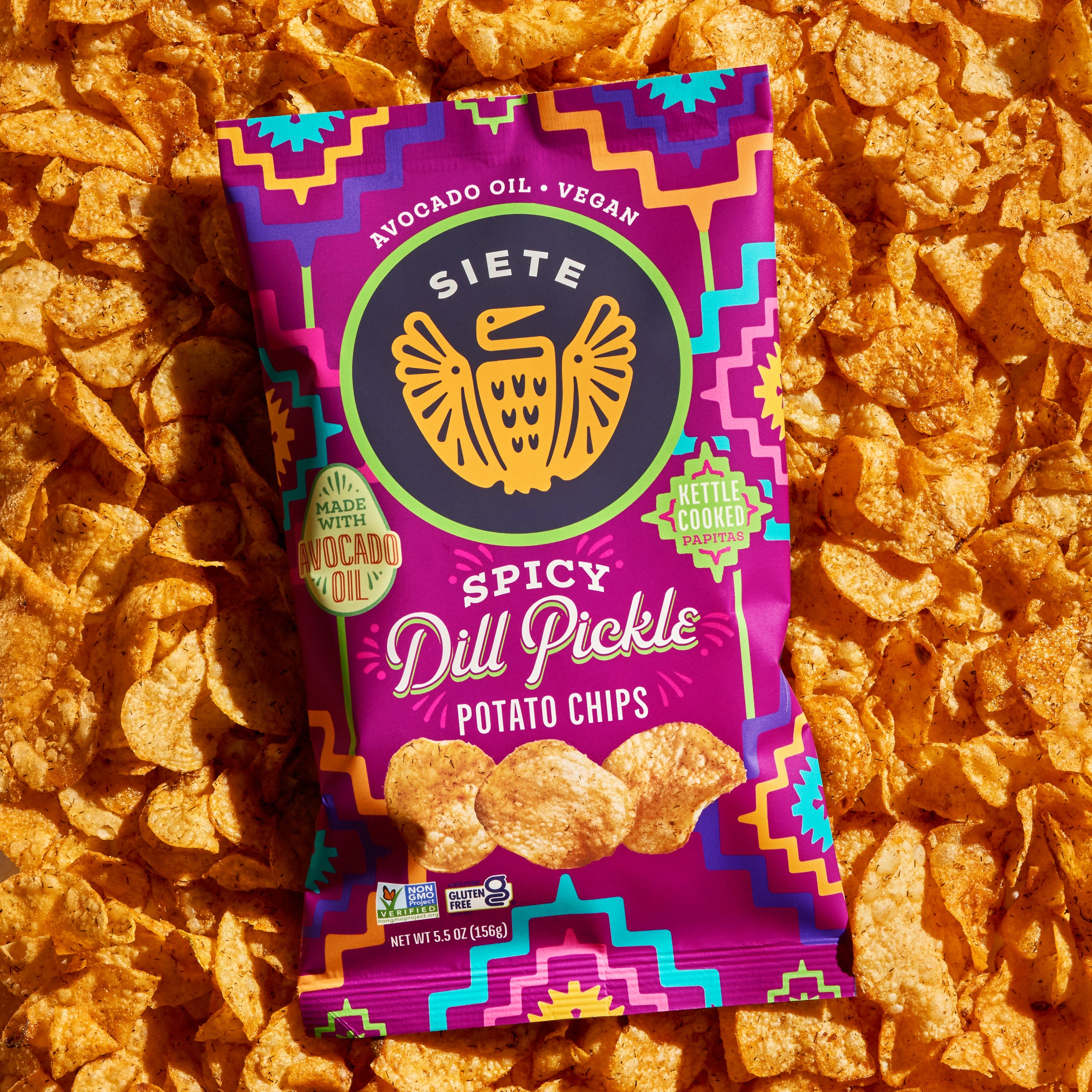 Spicy Dill Pickle Kettle Cooked Potato Chips - 24 bags