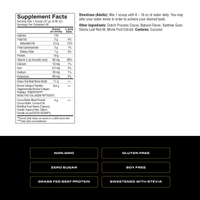 Spoken Grass Fed Beef Protein Chocolate — Supplement Facts