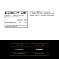 Spoken Creatine — Supplement Facts