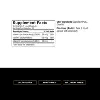Spoken D3 + K1/K2 — Supplement Facts