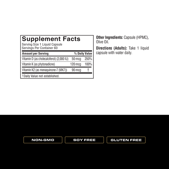 Spoken D3 + K1/K2 (6 count case, 60ct bottles)