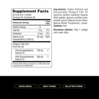 Spoken High EPA Fish Oil + D — Supplement Facts