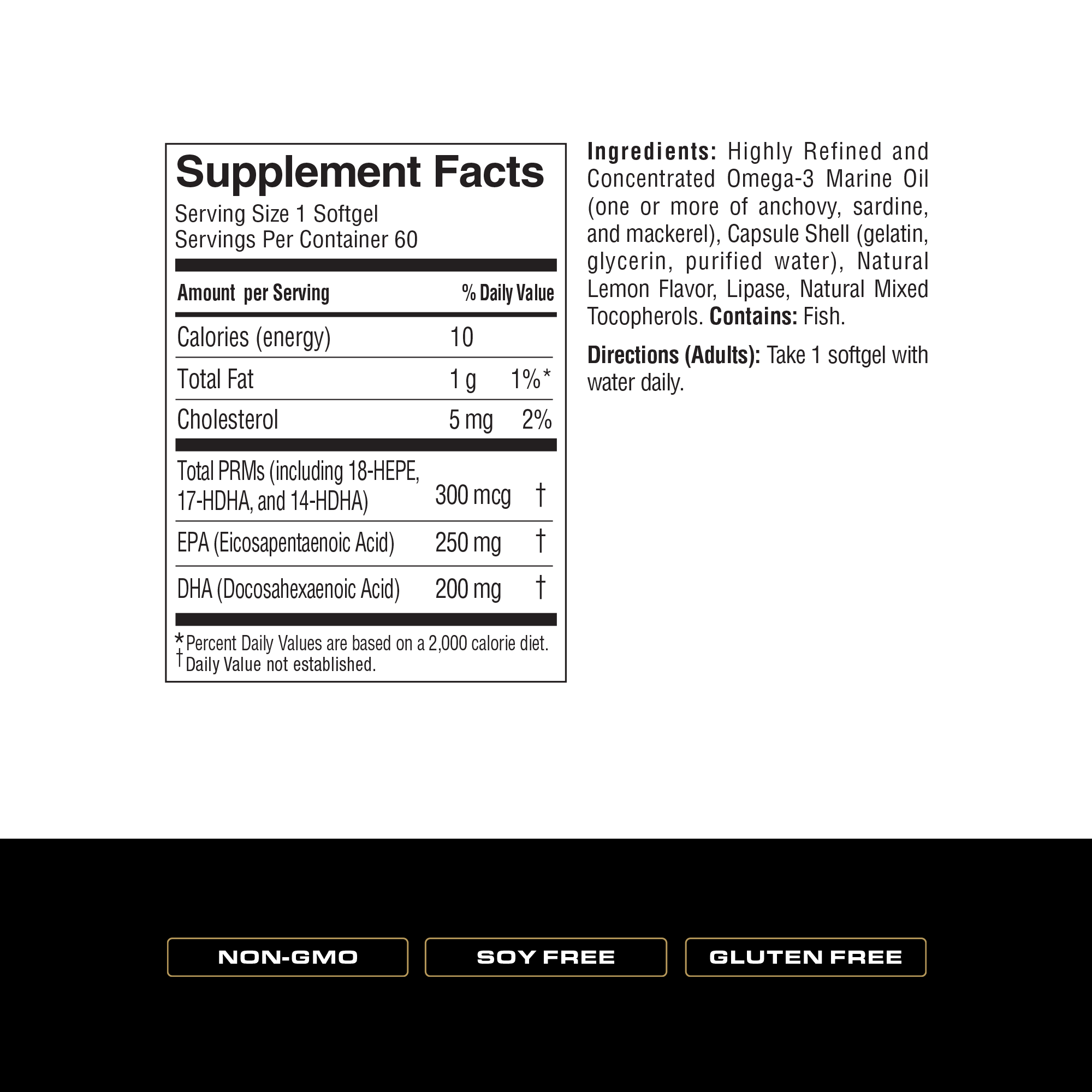 Spoken Pro Resolving Mediators — Supplement Facts