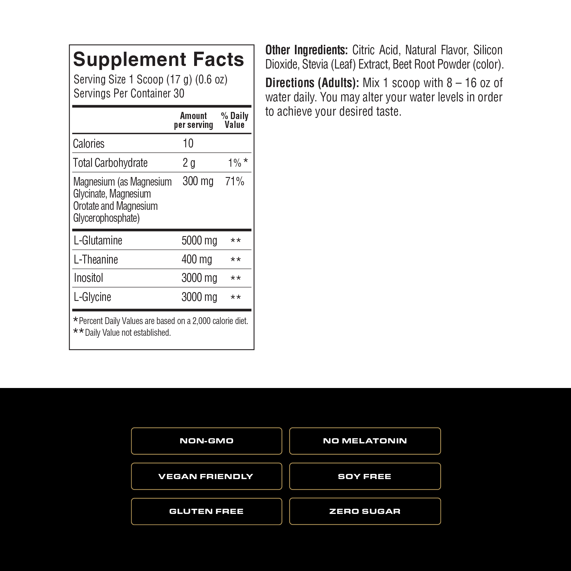 Spoken Sleep Builder — Supplement Facts