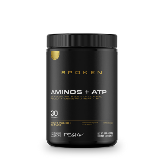 Spoken Aminos + ATP — Fruit Punch (6 count case, 10.6oz tubs)