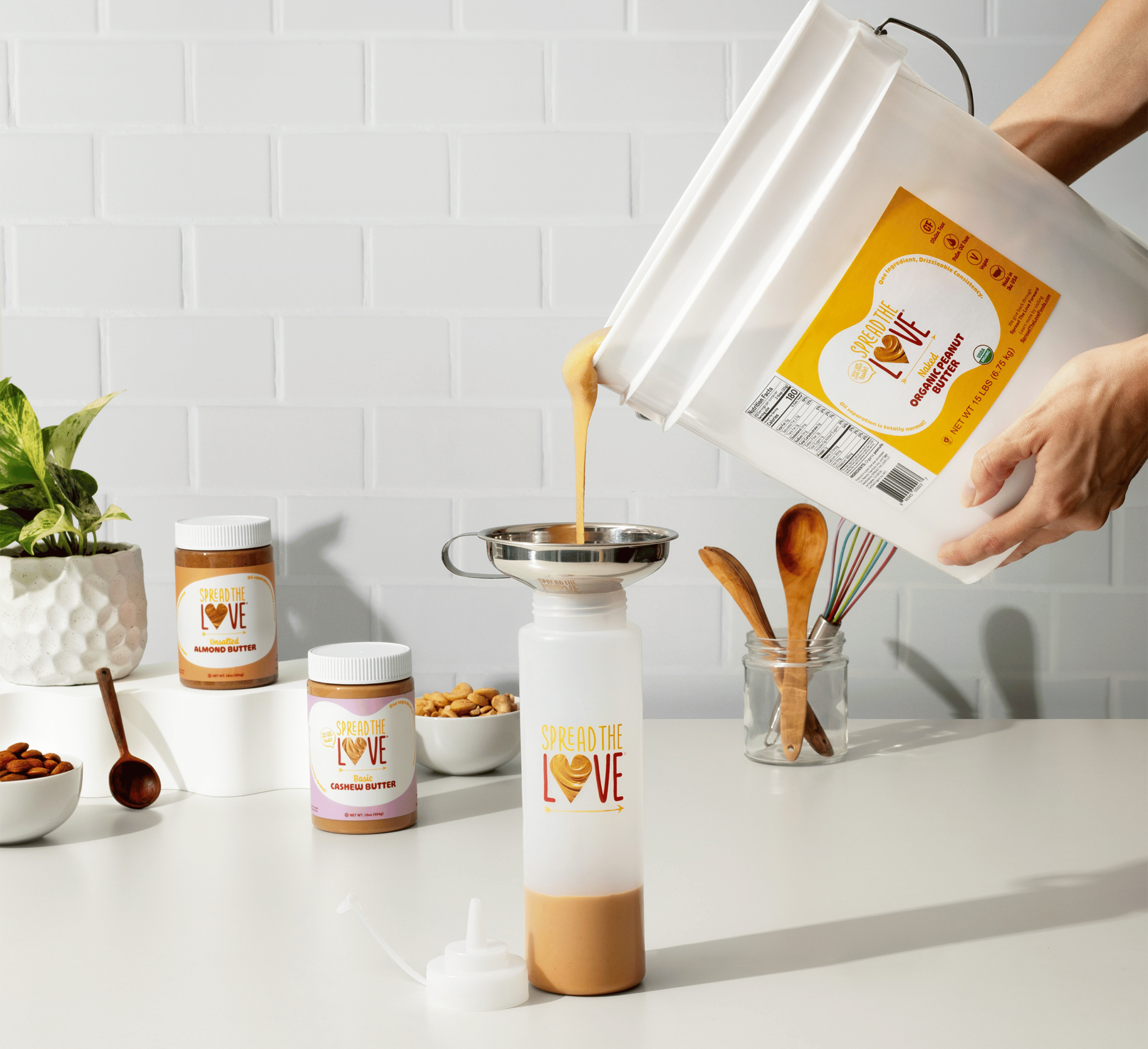 NAKED Organic Peanut Butter Pail 15 Pounds - Wholesale