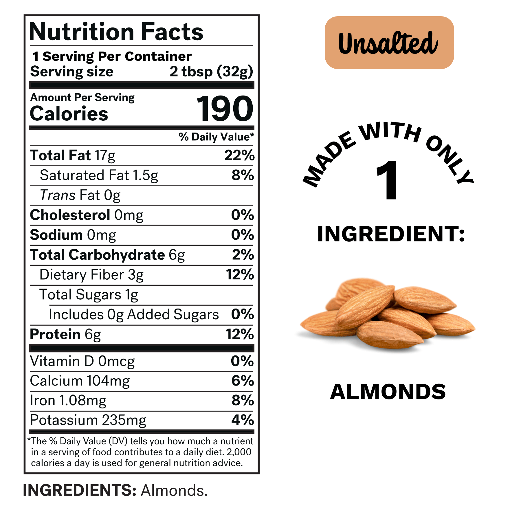 UNSALTED Almond Butter Single-Serve Packets (30-Pack) - Wholesale