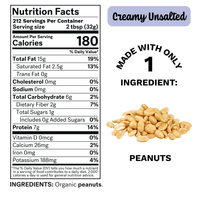 CREAMY UNSALTED Peanut Butter 15-Pound Pail - WHOLESALE