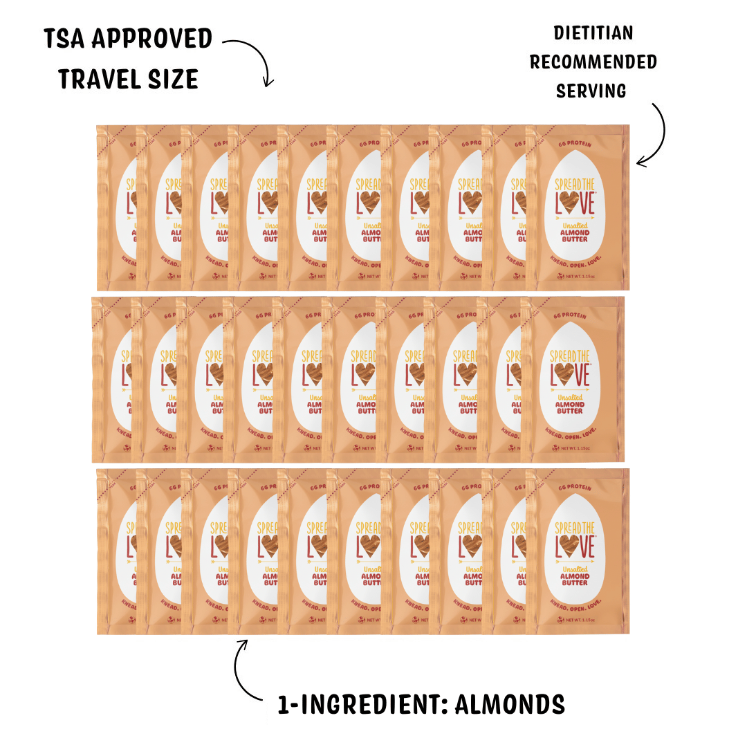 UNSALTED Almond Butter Single-Serve Packets (30-Pack) - Wholesale