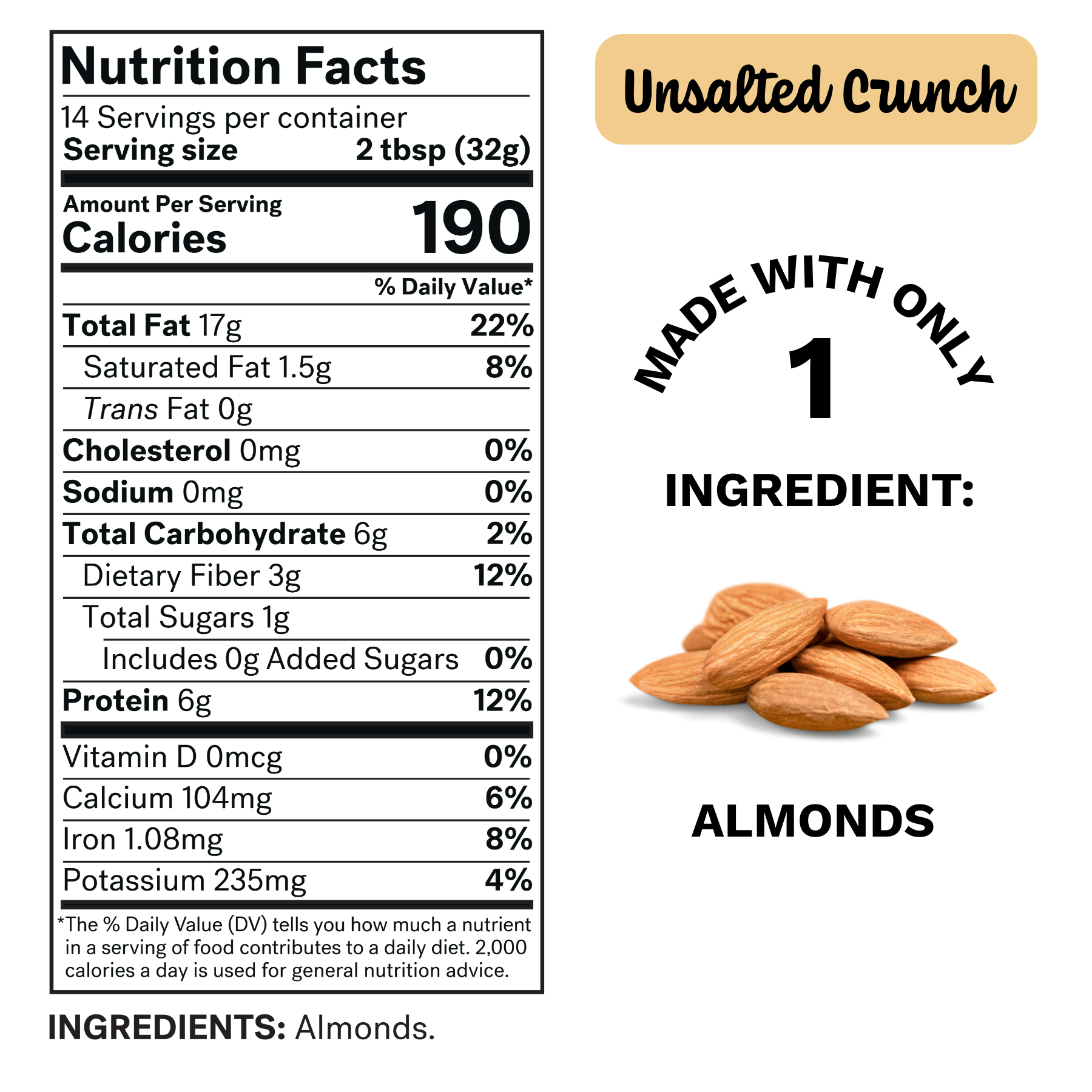 UNSALTED CRUNCH Almond Butter - Wholesale