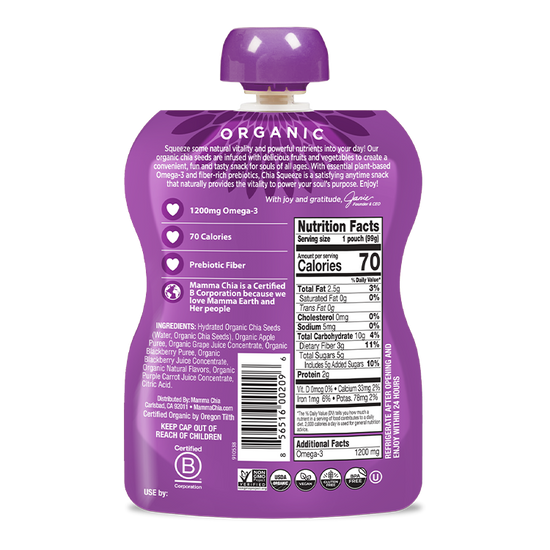 Blackberry Bliss Organic Chia Squeeze