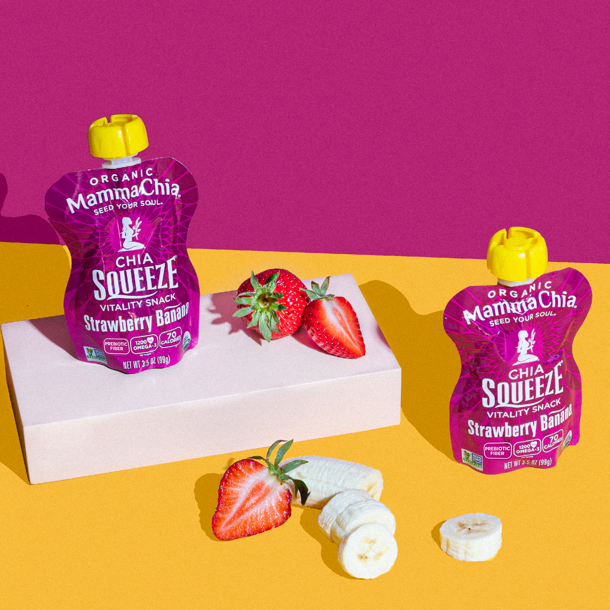Strawberry Banana Organic Chia Squeeze