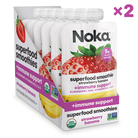 Noka - Strawberry Banana +Immune Support - 12pk
