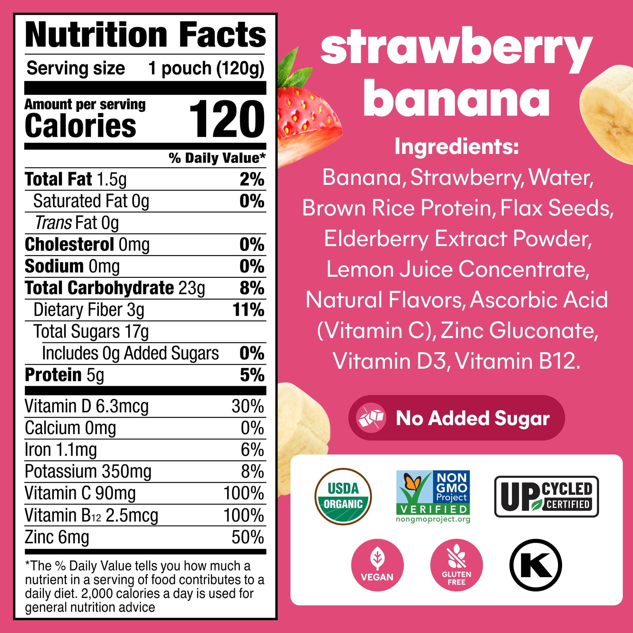 Noka - Strawberry Banana +Immune Support - 12pk