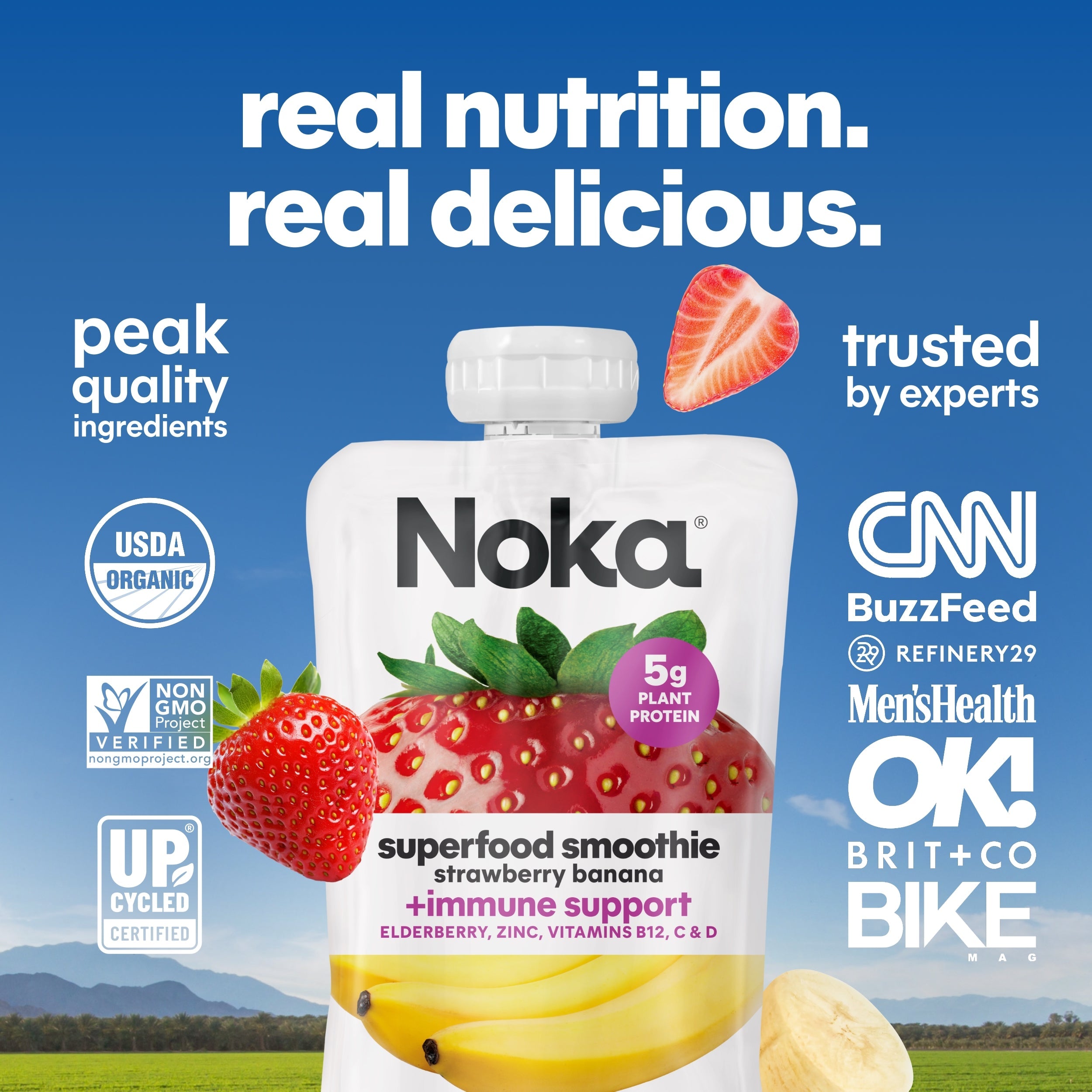 Noka - Strawberry Banana +Immune Support - 12pk