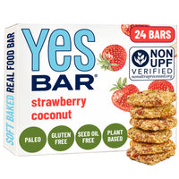 YES BAR Strawberry Coconut - The Clean Fuel Bar Athletes Crave(24 Pack)