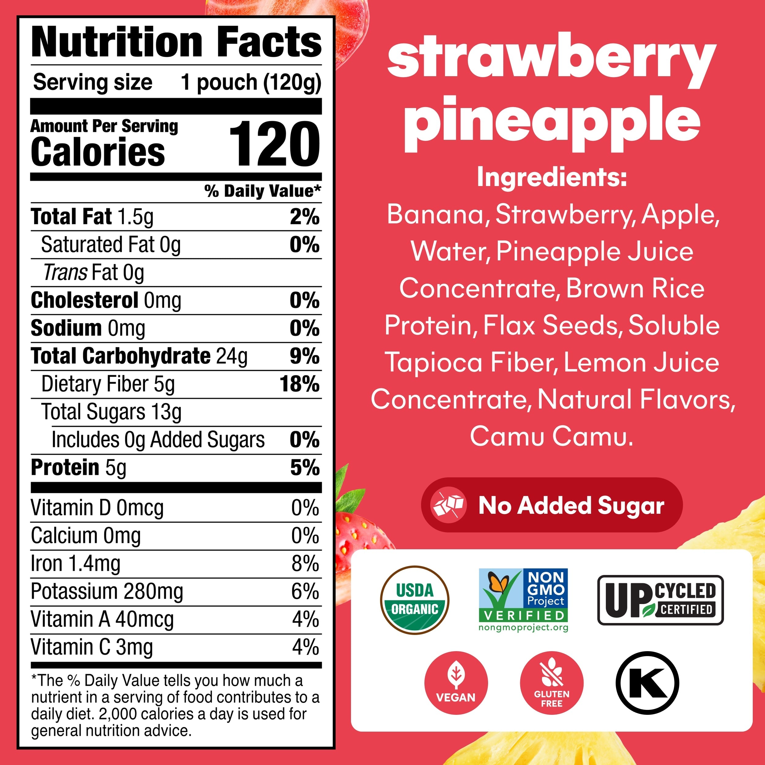 Noka - Strawberry Pineapple +Prebiotic Fiber - 12pk