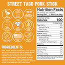 Righteous Felon Street Taco Pork Stick 1oz Master Case 144ct (6/24ct)