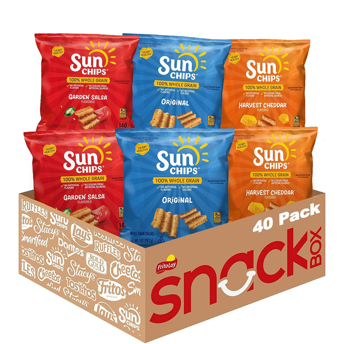 SunChips Whole Grain Chips Variety Pack 1oz (40ct)