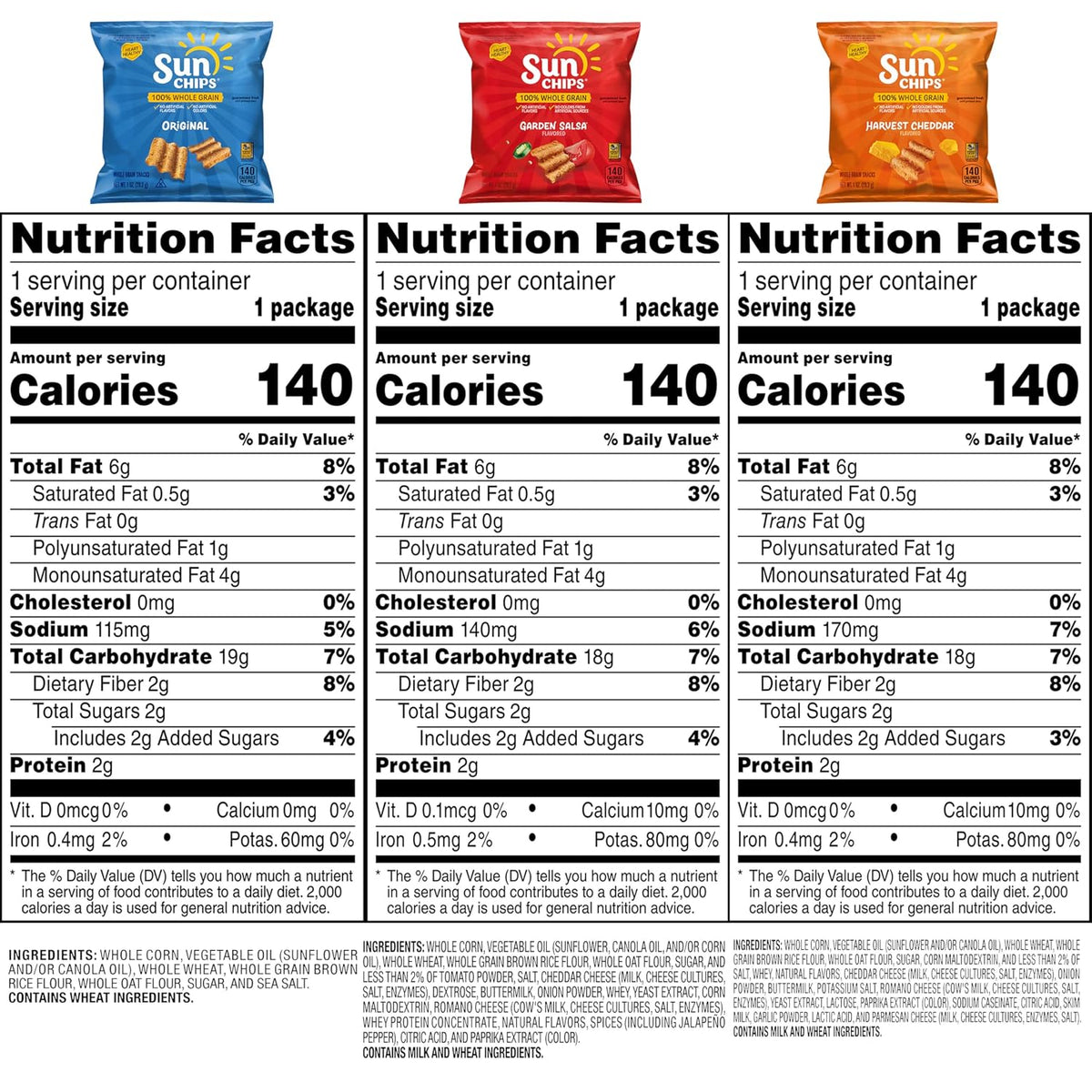 SunChips nutrition facts