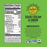 The Good Crisp Sour Cream & Onion Potato Crisps Grab & Go Can 1.6oz (12ct)