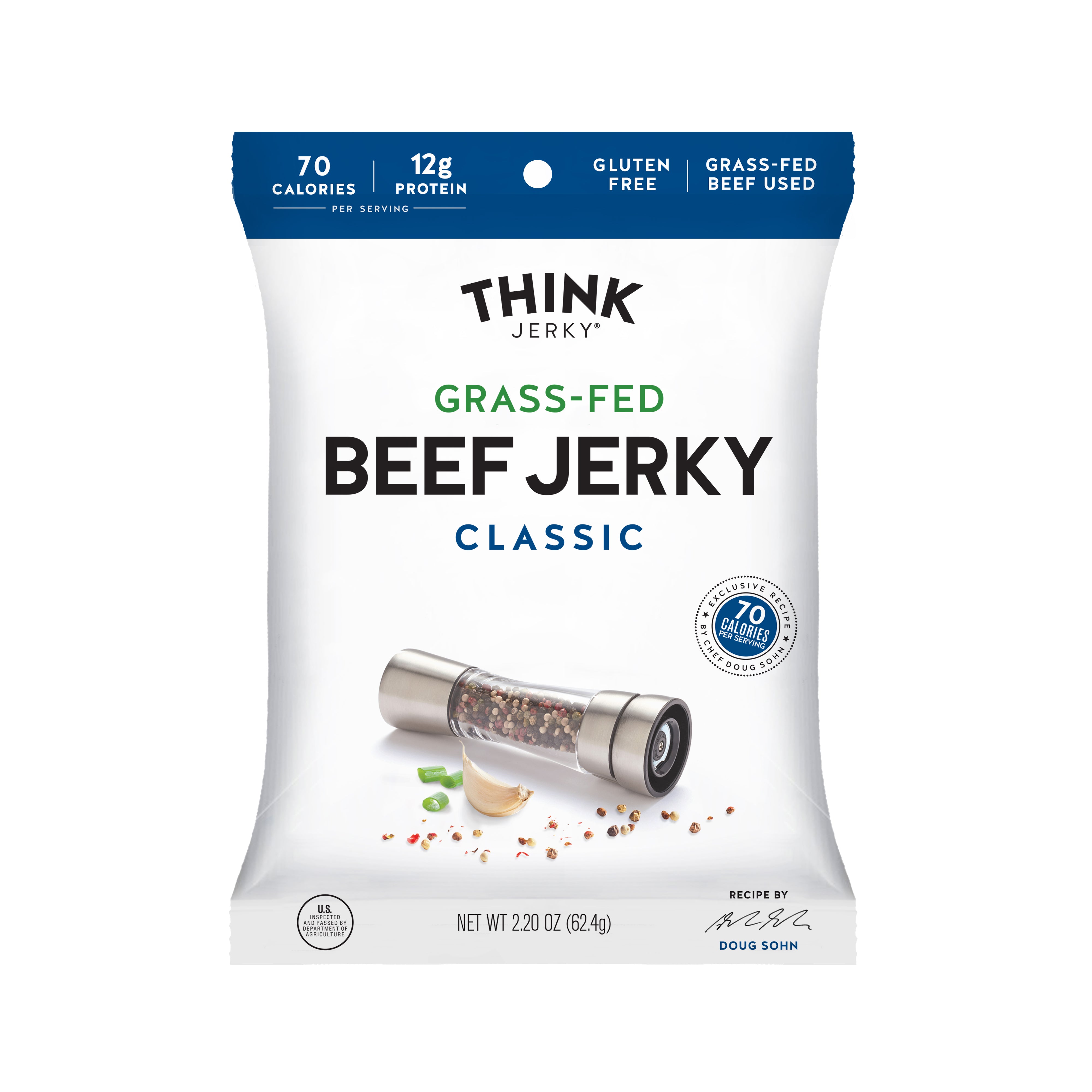 Classic THINK Beef Jerky - 2.2 oz (48 Pack)