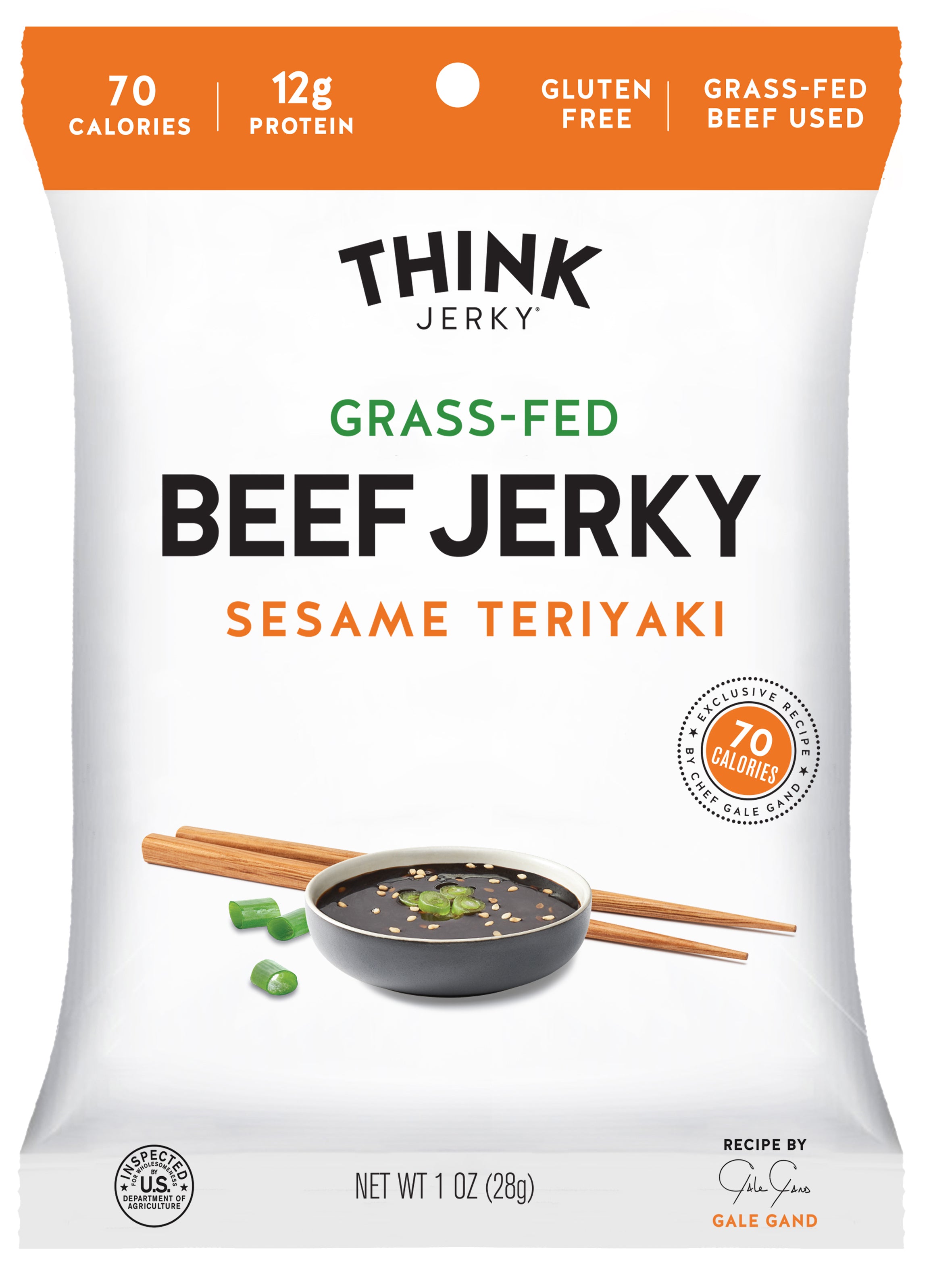 Sesame Teriyaki THINK Beef Jerky - 1 oz (50 Pack)