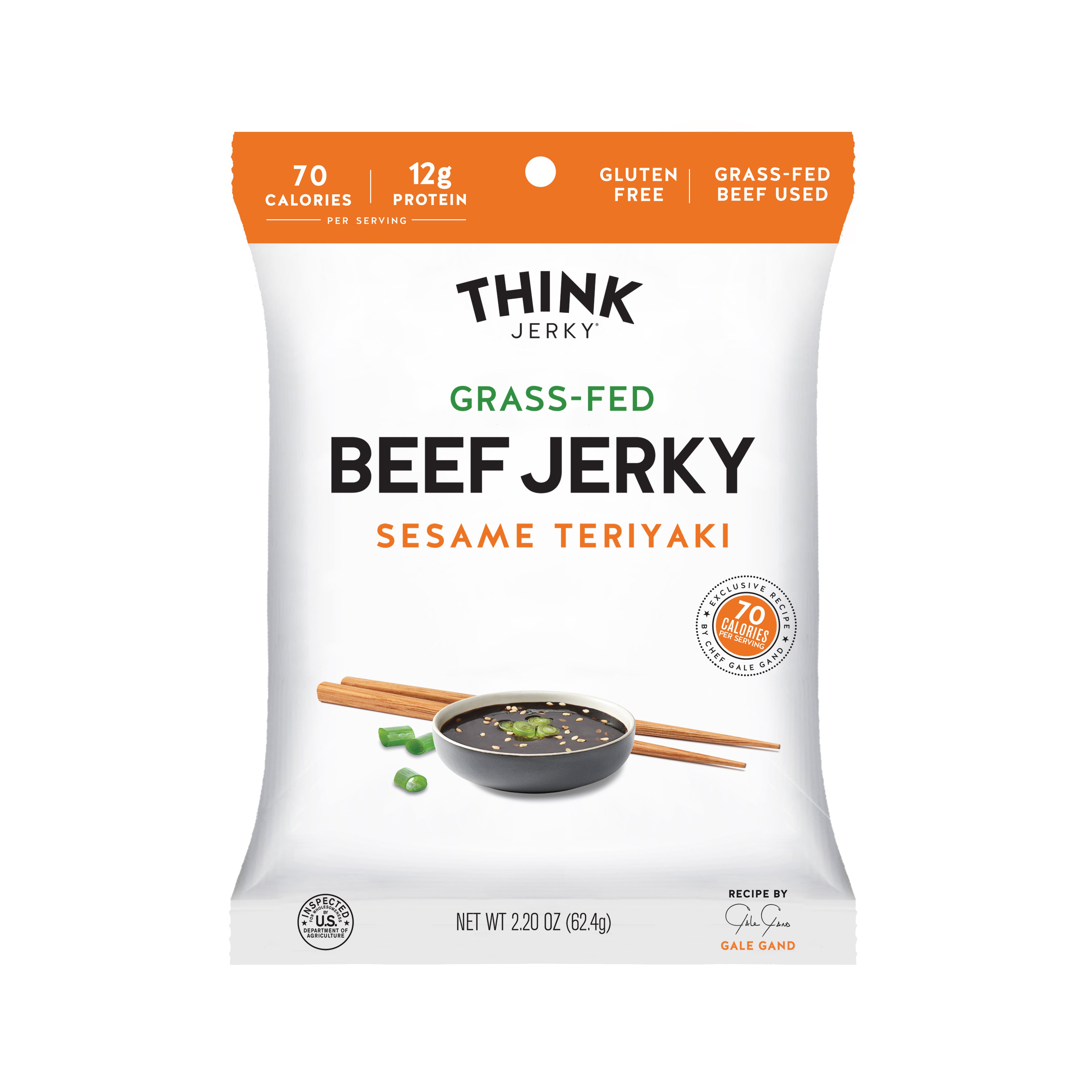 Sesame Teriyaki THINK Beef Jerky - 2.2 oz (48 Pack)