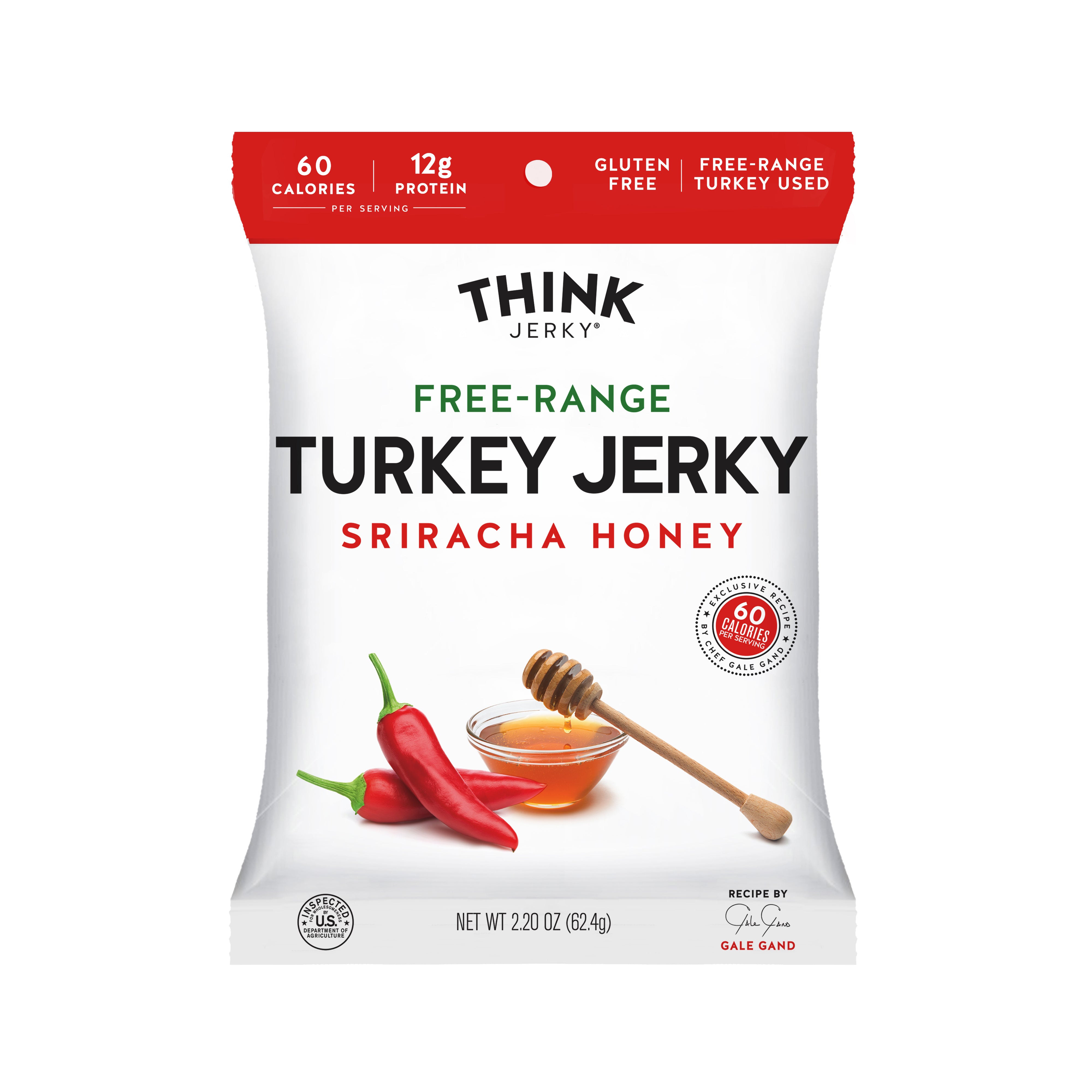 Sriracha Honey THINK Beef Jerky - 2.2 oz (48 Pack)