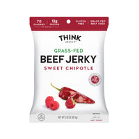 Sweet Chipotle THINK Beef Jerky - 2.2 oz (48 Pack)