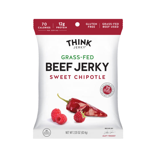 Sweet Chipotle THINK Beef Jerky - 2.2 oz (48 Pack)