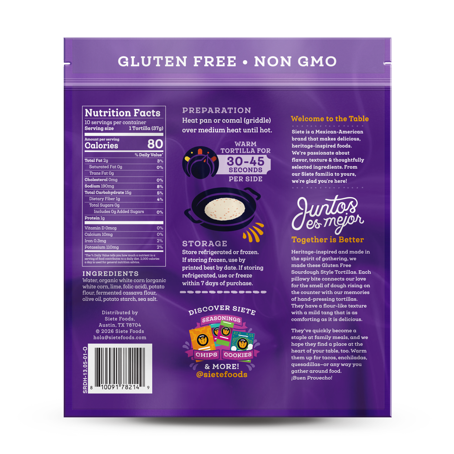 Sourdough Style Tortillas - 18pk