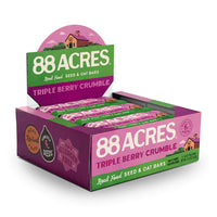 88 Acres Triple Berry Seed Blend Oat Bar 1.6oz (54 Ct. Master Case)