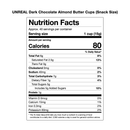 UNREAL Dark Chocolate Almond Butter Cups (Snack Size) Nutrition Facts