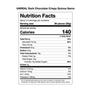 UNREAL Dark Chocolate Crispy Quinoa Gems Nutrition Facts