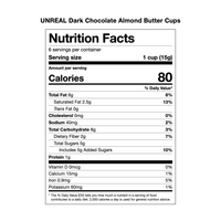 UNREAL Dark Chocolate Almond Butter Cups Nutrition Facts