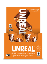 UnReal Mini Bites Dark Chocolate Caramel Peanut Nougat Bars 0.5oz (30ct)