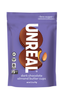 UNREAL - Dark Chocolate Almond Butter Cups (Case of 6 Bags, 6 Cups per Bag - 36 Cups)